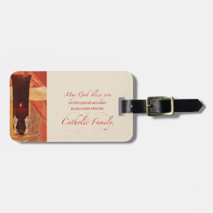 Personalize, RCIA Congratulations, Catholic, Red Luggage Tag