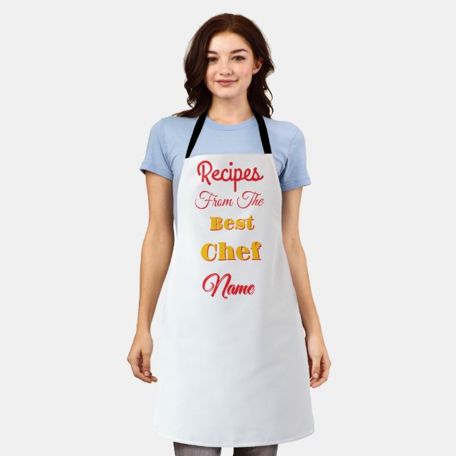 Personalize Recipes From The Best Chef White   Apron (Worn)
