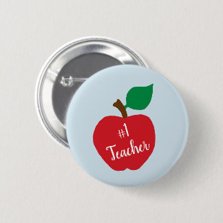 Personalize Red Apple Teacher Gift #1 Teacher Pin