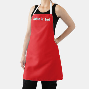 Personalize Red Kitchen Chef Baker Caterer Apron
