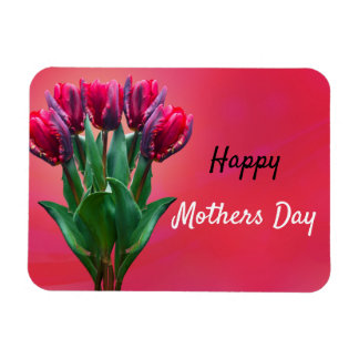 Personalize Red Mothers Day Design Magnet