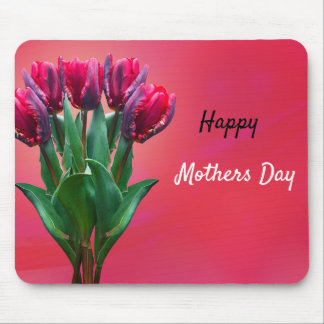 Personalize Red Mothers Day Design Mouse Pad