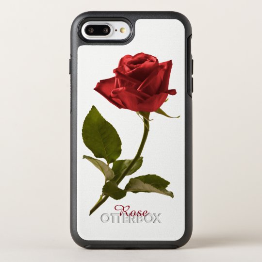 Personalize: Red Rose Floral Photography OtterBox Symmetry iPhone 8 Plus/7 Plus Case