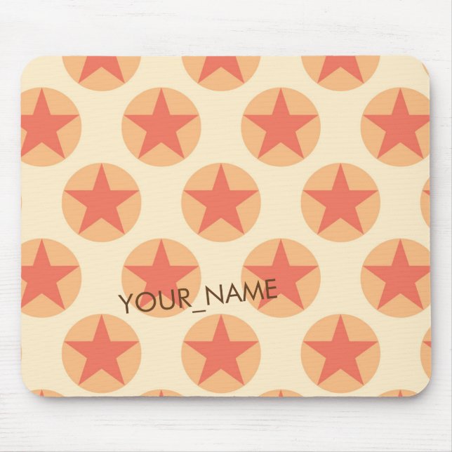 Personalize Red Star Pattern by storeman Mouse Pad (Front)