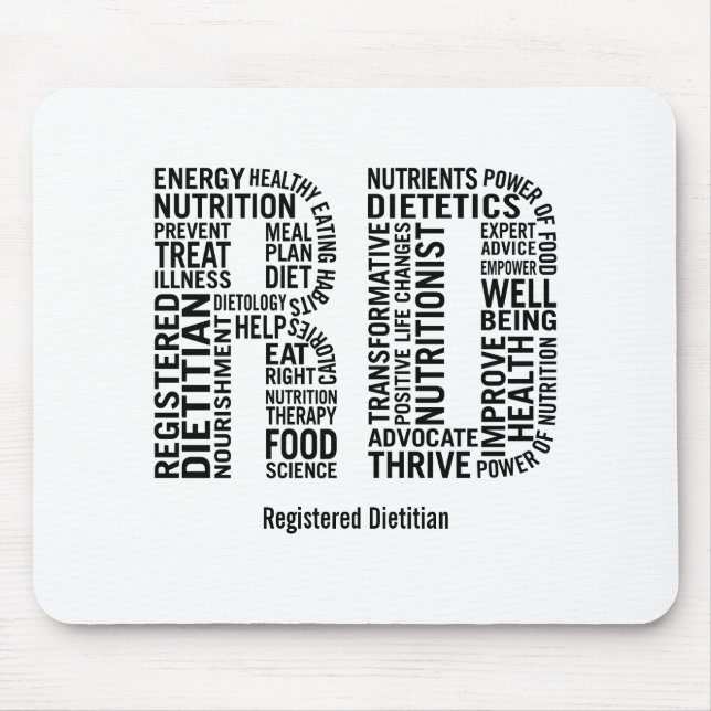 Personalize Registered Dietician RD Mouse Pad (Front)