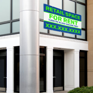 Personalize Retail Space For Rent Square Footage Banner