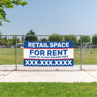 Personalize Retail Space For Rent Square Footage Banner