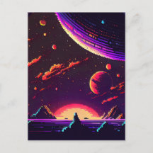 Personalize - Retro 8Bit Pixelated Space