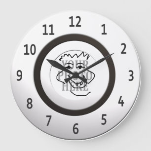 Personalize Round White Framed Photo Large Clock