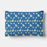 Personalize Rubber Duckies Cute Pattern Blue