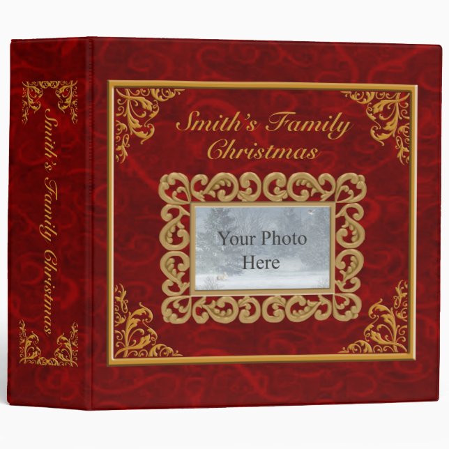 Personalize Ruby Christmas Album Binder (Front/Spine)