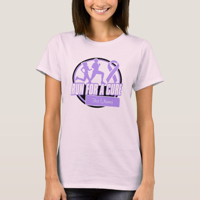 Personalize Run For a Cure - General Cancer T-Shirt (Front)