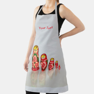 Personalize Russian Matryoshka Dolls  Apron