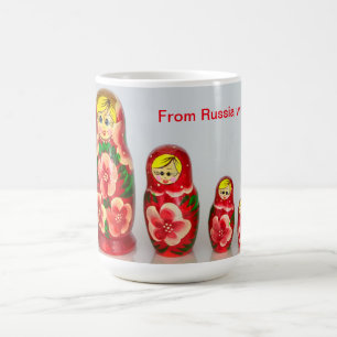 Personalize Russian Matryoshka  stacking dolls Coffee Mug