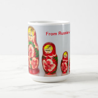 Personalize Russian Matryoshka stacking dolls Coffee Mug