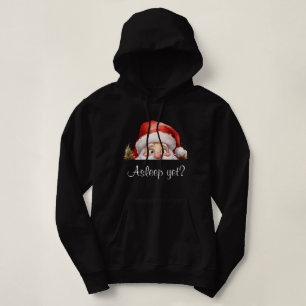 Personalize Santa Claus Peeking Asleep Yet?  Hoodie