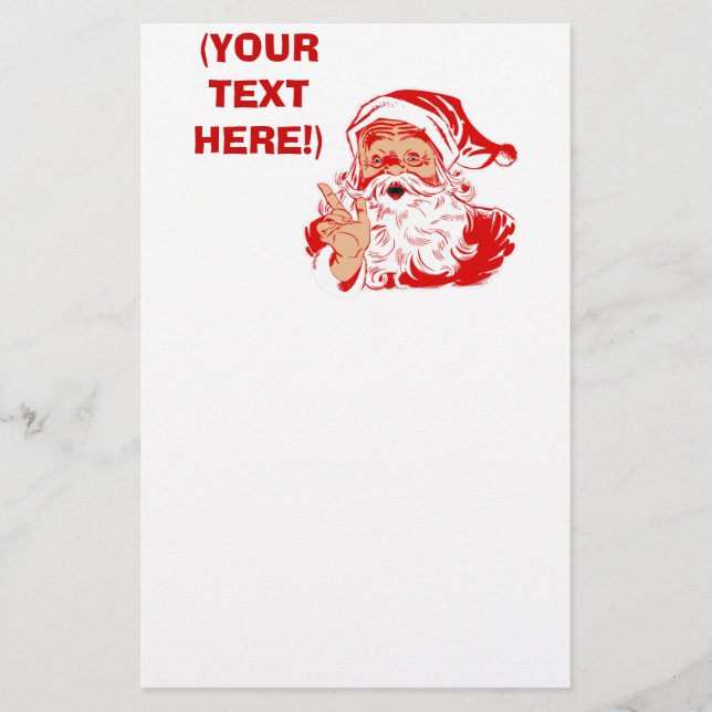 Personalize Santa Claus Stationery (Front)