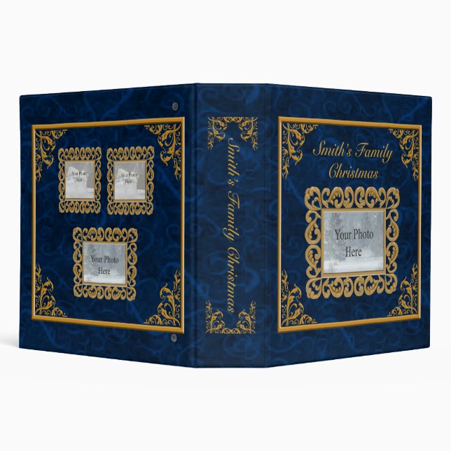 Personalize Sapphire Christmas Album Binder (Background)