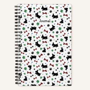 Personalize Scottie Shamrocks Fun Colourful Small Notebook