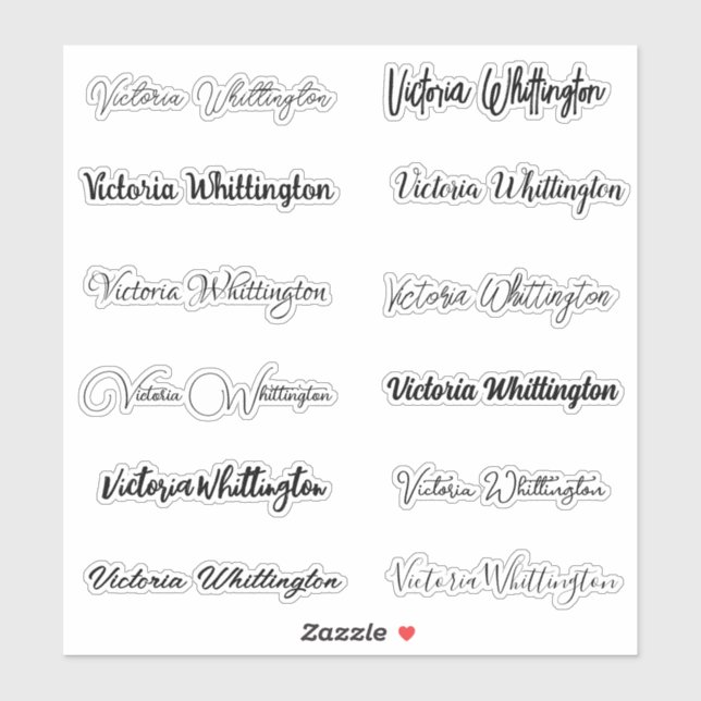 Personalize Script & Calligraphy Typography Name  (Sheet)