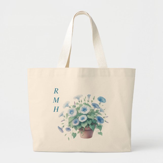 Personalize September Morning Glory Tote Bag (Front)