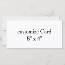 personalize simple customize 8" x 4"