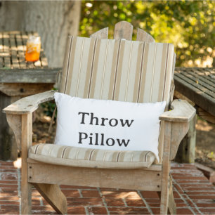 personalize simple Outdoor Throw Pillow