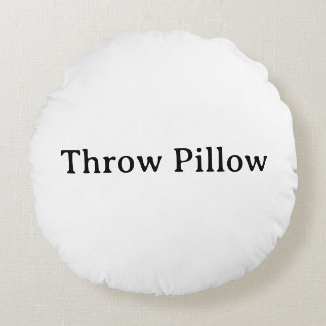 personalize simple Round Pillow (Front)