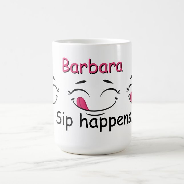 Personalize Sip Happens Coffee Mug (Center)