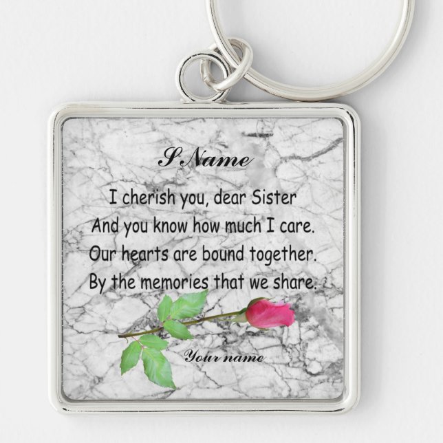 PERSONALIZE SISTER KEYCHAIN (Front)