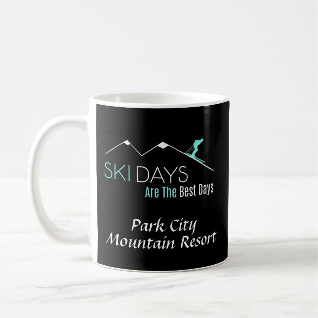 Personalize Ski Days Best Days Winter Snow Mug (Left)