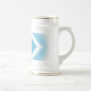 Personalize-sky blue diamond gradient beer stein