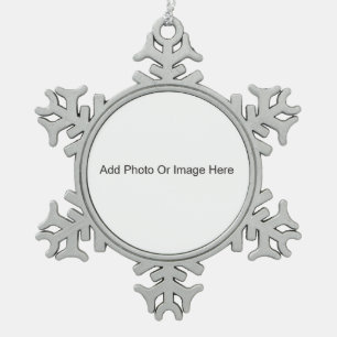 Personalize Snowflake Pewter Christmas Ornament