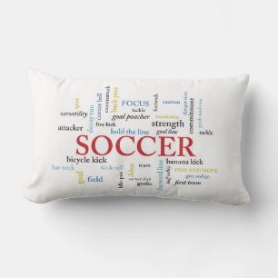 Personalize, Soccer Coach Thank You in Words Lumbar Pillow
