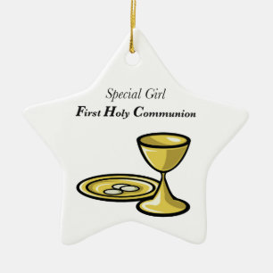 Personalize, Special Girl, First Communion Ceramic Ornament