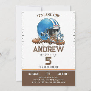 Personalize Sport Football Birthday Invitation