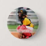 Personalize Sports Photo 2 Inch Round Button<br><div class="desc">Easily place your kid's photo in the template to make a cute button gift for the child.Add a text such as a name,  to customize and personalize the pin.Available in a variety of shapes and sizes. Choose your own shape or size from the options menu on the right.</div>