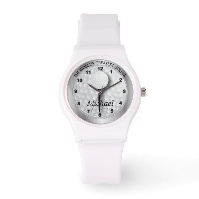 Personalize Sporty Golfer Watch (Front)