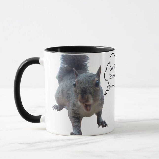 Personalize Squirrel Coffee Break Mug (Left)