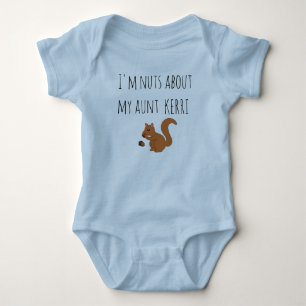 Personalize Squirrel I'm Nuts about My Aunt Baby Bodysuit