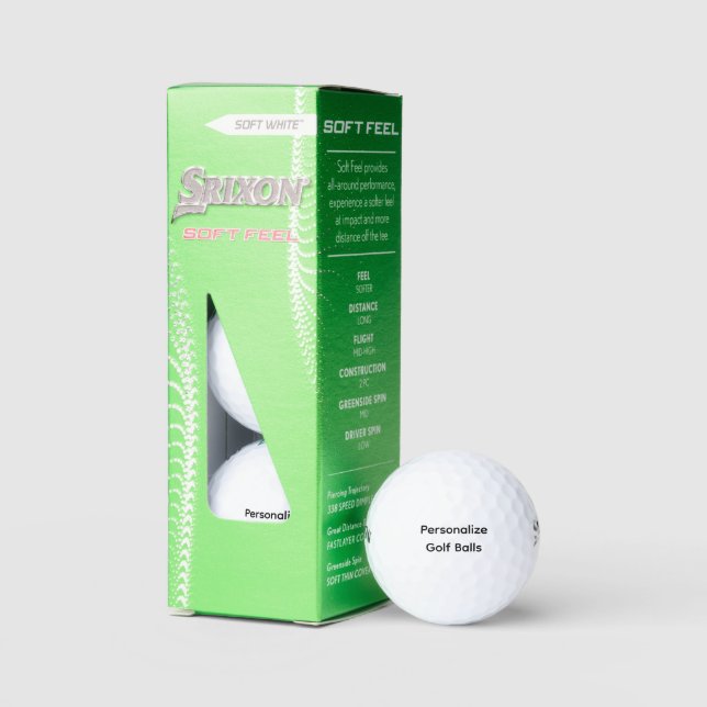 Personalize Srixon Soft Feel 13 Golf Balls (Packaging)