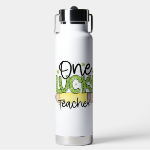 Personalize St. Patrick's Day One Lucky Teacher Water Bottle