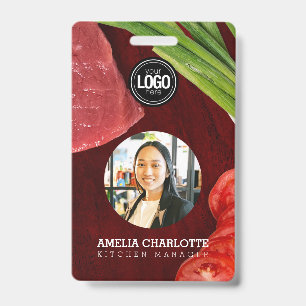 Personalize steak restaurant badge