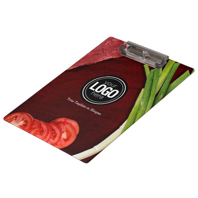 Personalize steak restaurant theme clipboard (Angled)