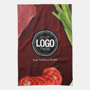 Personalize steak restaurant theme kitchen towel