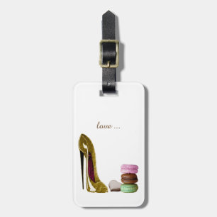 Personalize Stiletto & Macaroons Art Luggage Tags