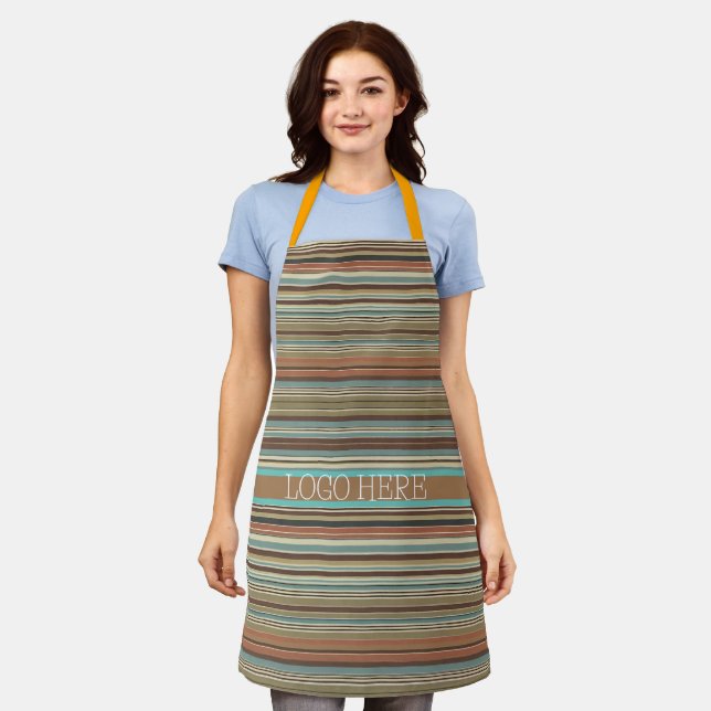 Personalize Striped Apron (Worn)