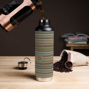 Personalize Striped Water Bottle