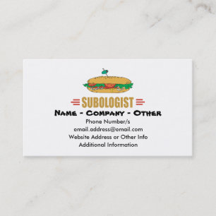 Personalize Sub Sandwiches Business Card