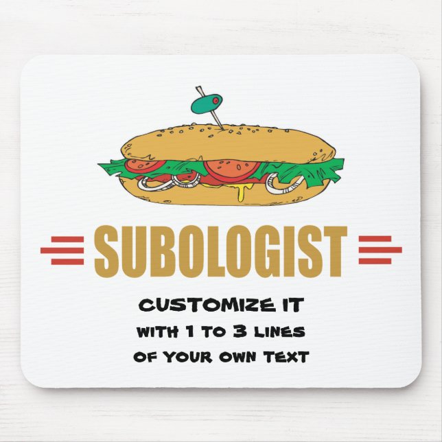 Personalize Sub Sandwiches Mouse Pad (Front)